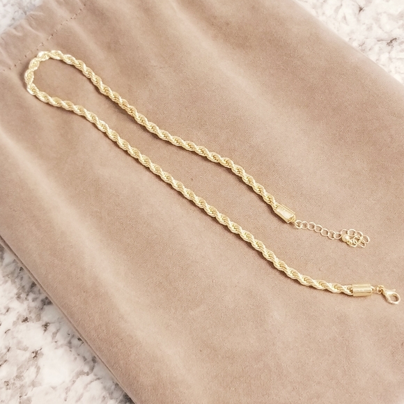Twisted Gold Chain Necklace - Picture 3 of 4